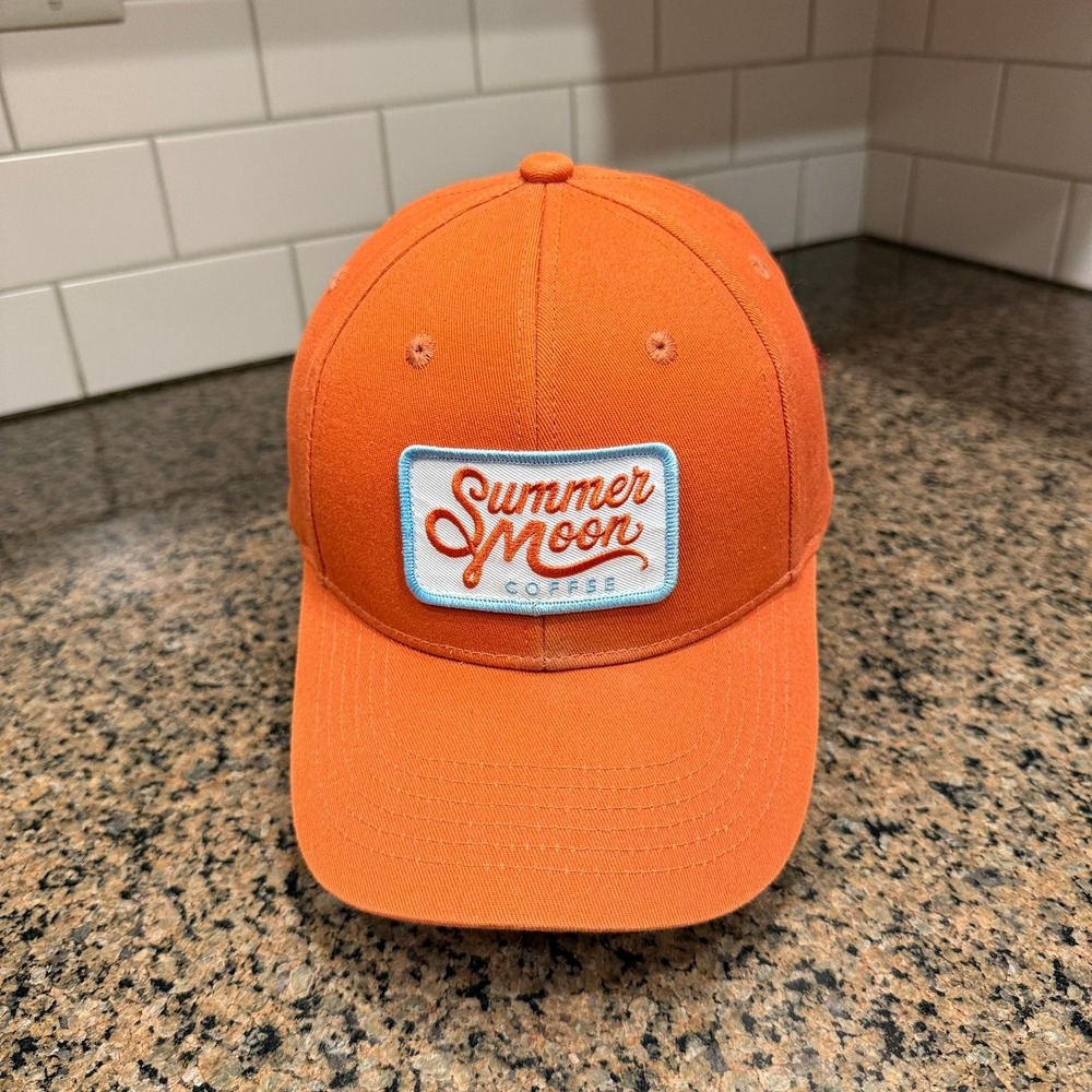 Summer Moon Coffee Baseball Cap Snapback Orange